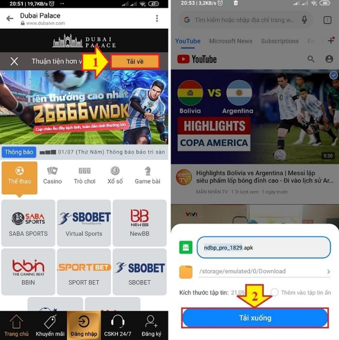 Tải về và cài đặt dễ dàng
