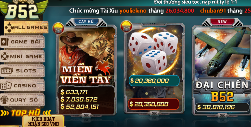 Tải game bài B52 ngay nhận quà liền tay