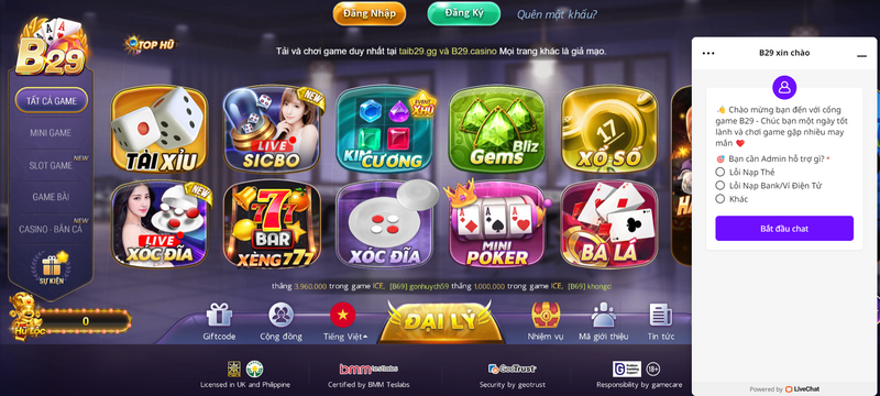 B29 - Thiên đường giải trí hot trên thị trường châu Á