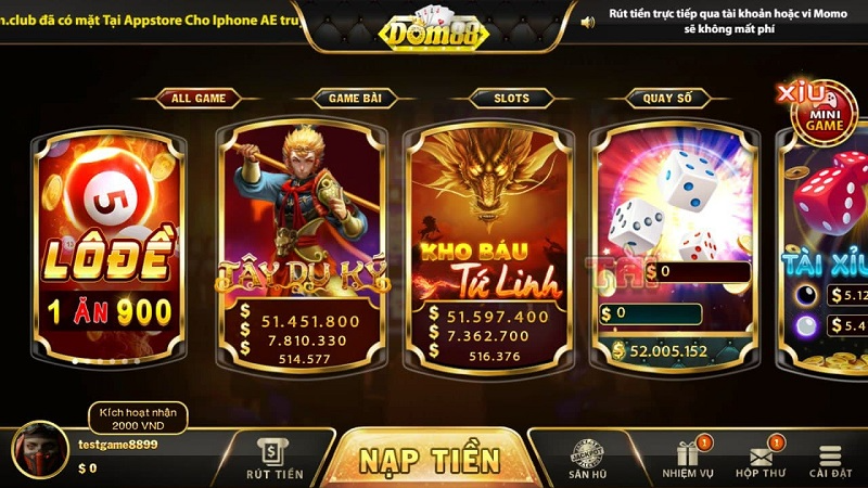 Dom99 - Siêu phẩm game bài đổi tiền thật online