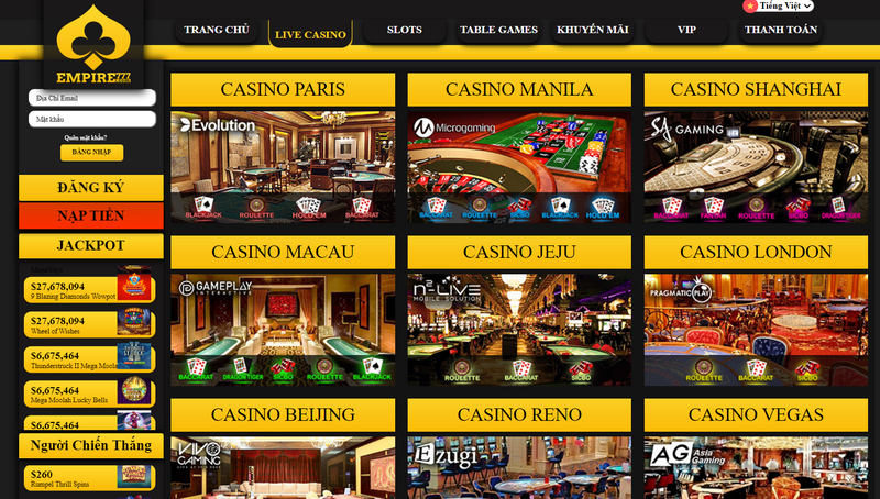 Empire777 - Thiên đường giải trí đỉnh cao trên thế giới 