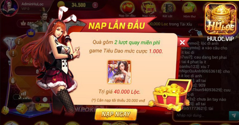 Huloc Vip – Chơi game siêu hay, nạp rút thưởng siêu tốc