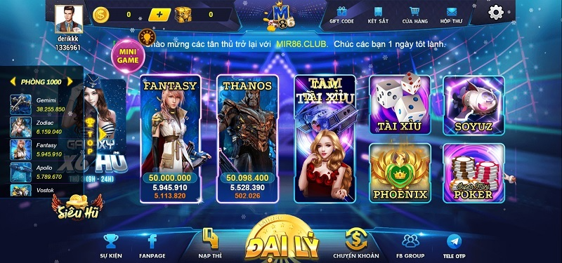 Mir86 Club - Thế giới game đổi thưởng đẳng cấp