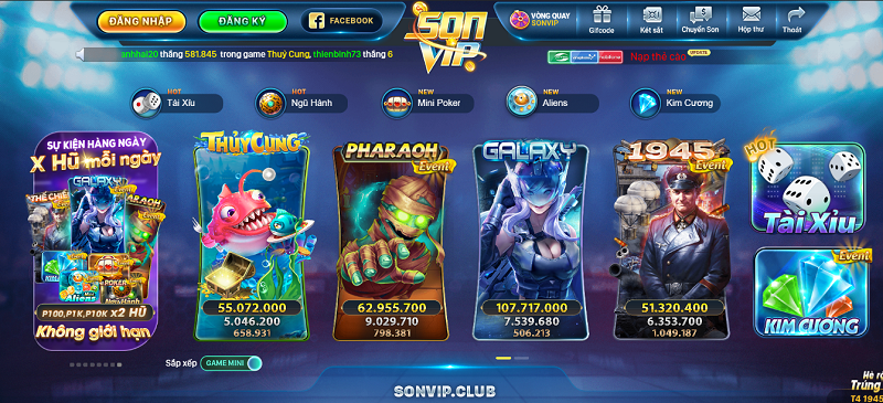 Tải game bài Sonvip – Chơi game thả ga, săn quà cực khủng