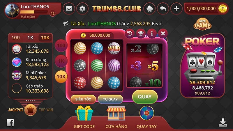 Trum88 - Trải nghiệm game bài cực đỉnh, cơ hội nhận code siêu to